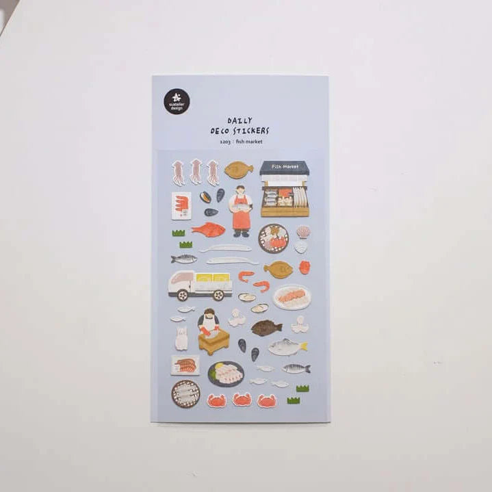 SUATELIER Sticker Fish Market