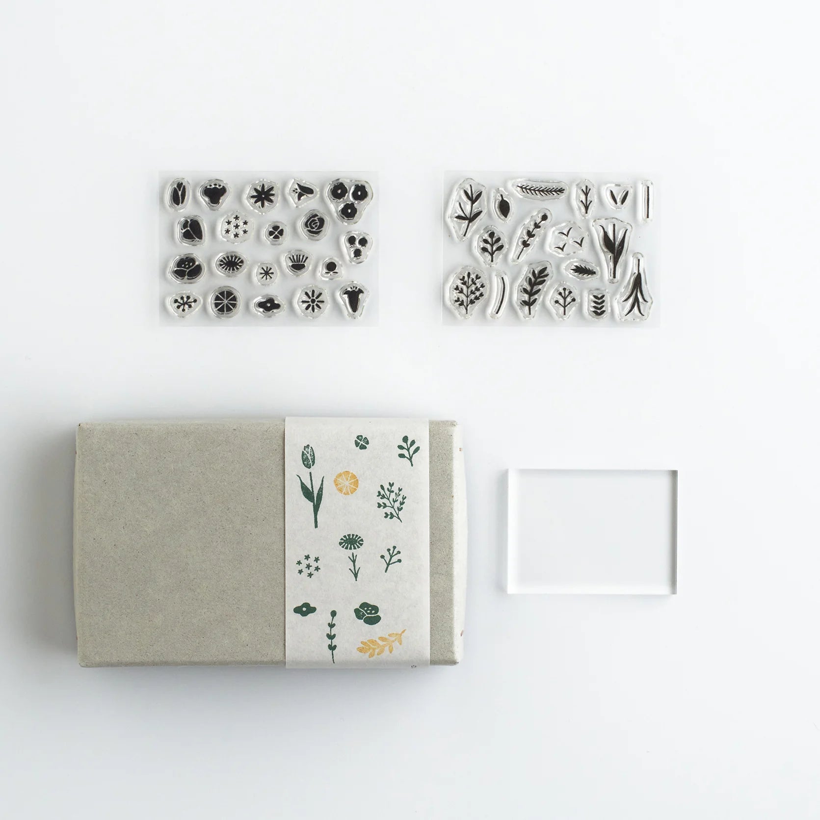 MIZUSHIMA Jizai Clear Stamp Box Motif Wild Flower
