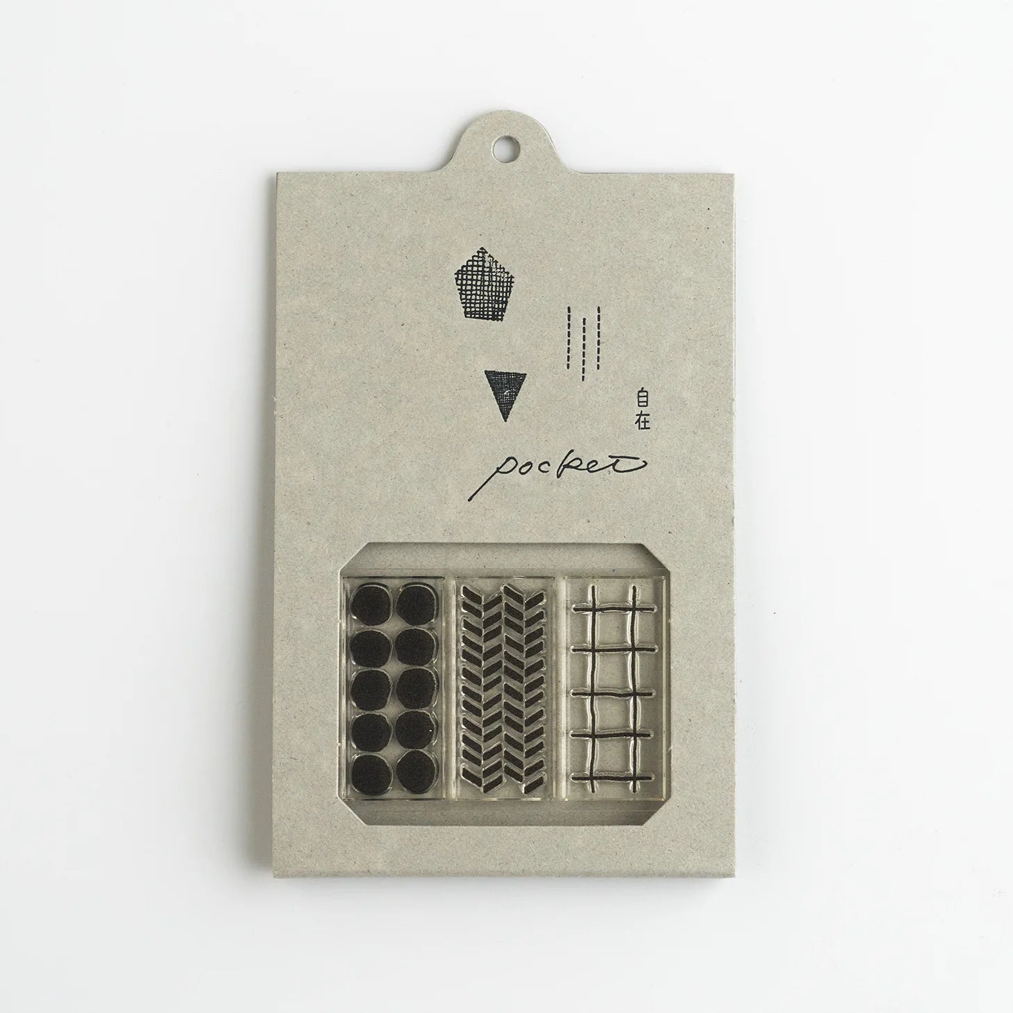 MIZUSHIMA Jizai Clear Stamp Pocket Repeating Patterns 01