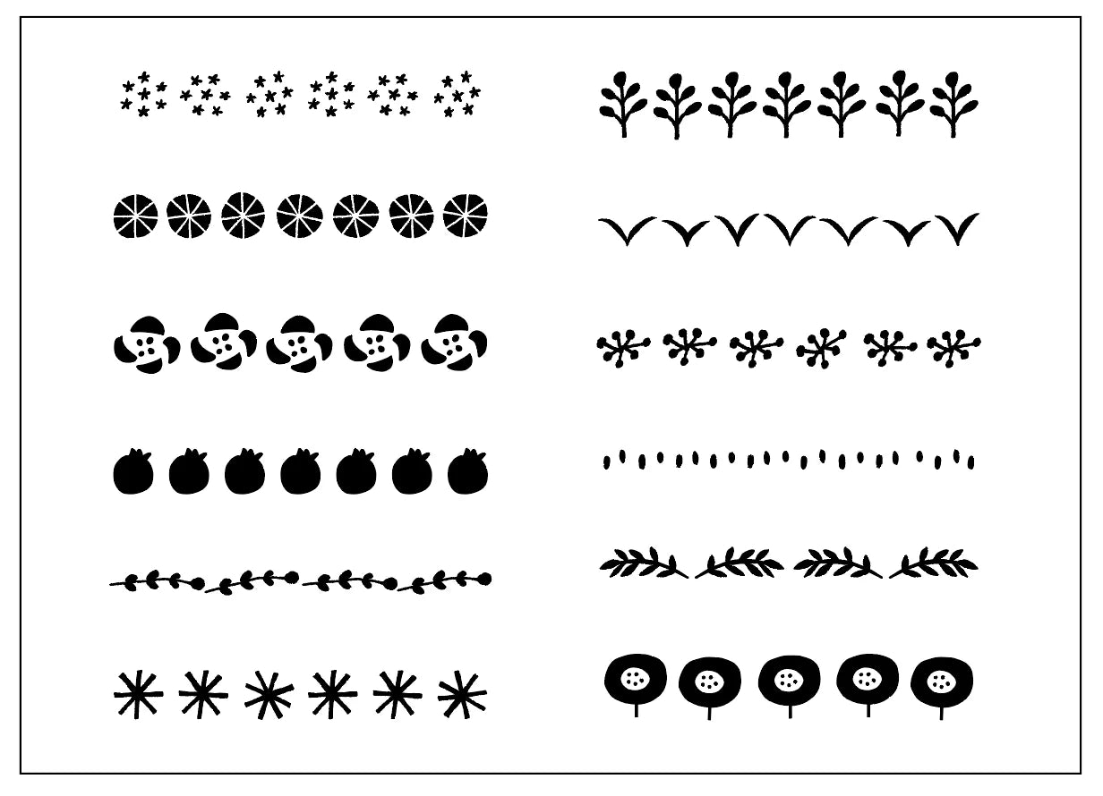 MIZUSHIMA Jizai Clear Stamp Log Lines 02
