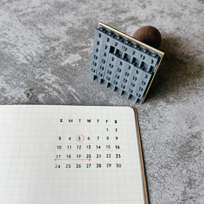 MIZUSHIMA Stamp Perpetual Calendar