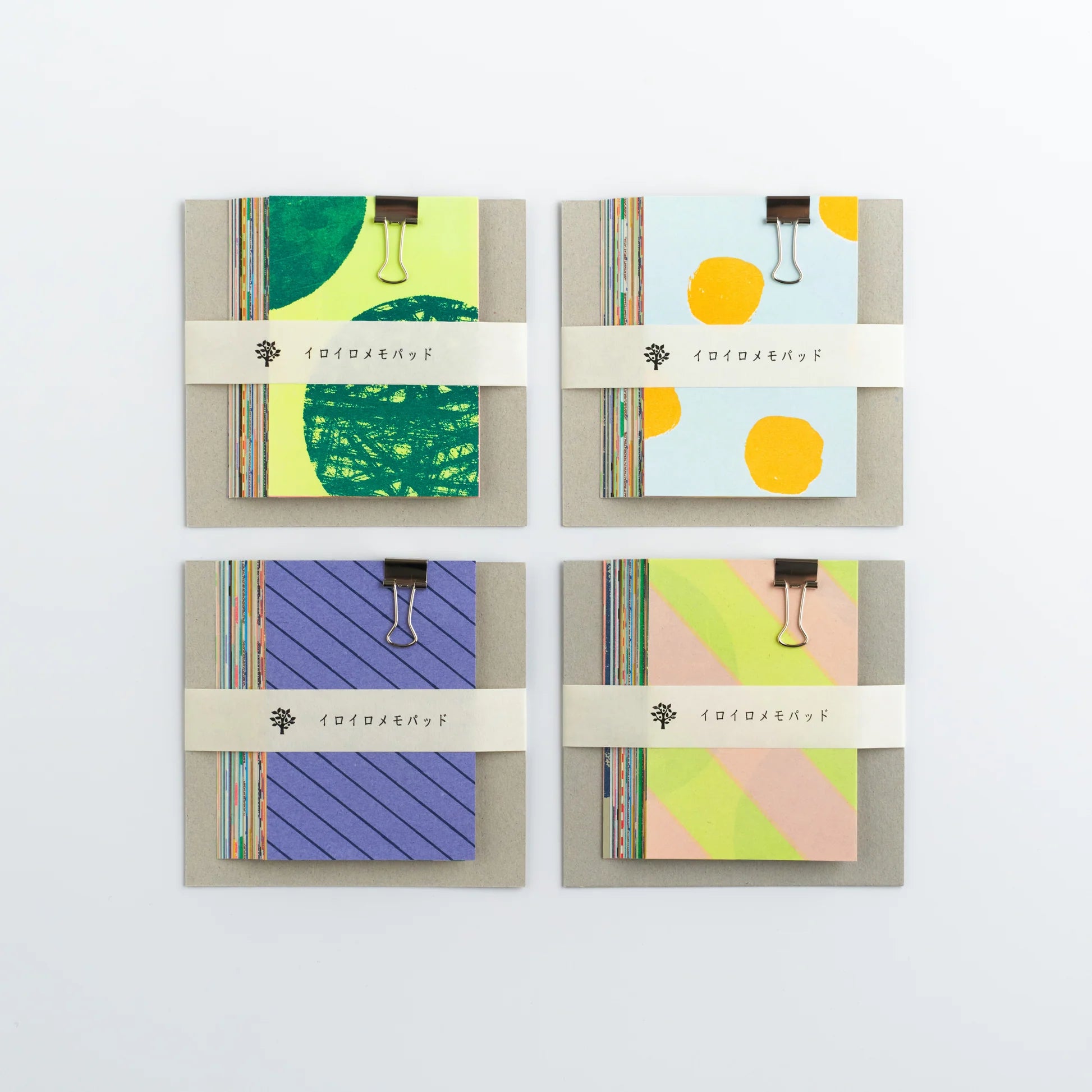 MIZUSHIMA Iroiro Memo Pad Dots & Stripes S