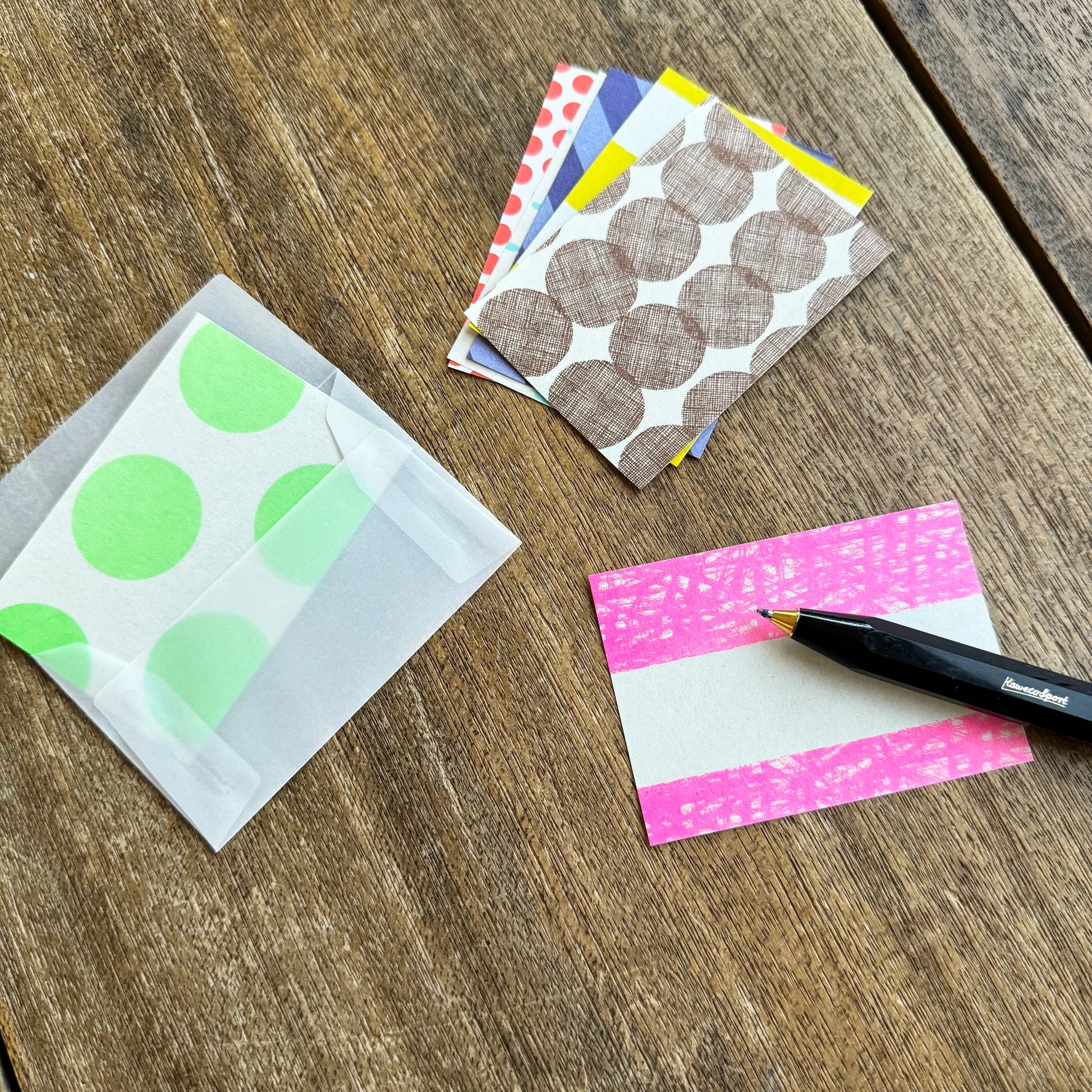 MIZUSHIMA Iroiro Memo Pad Dots & Stripes S