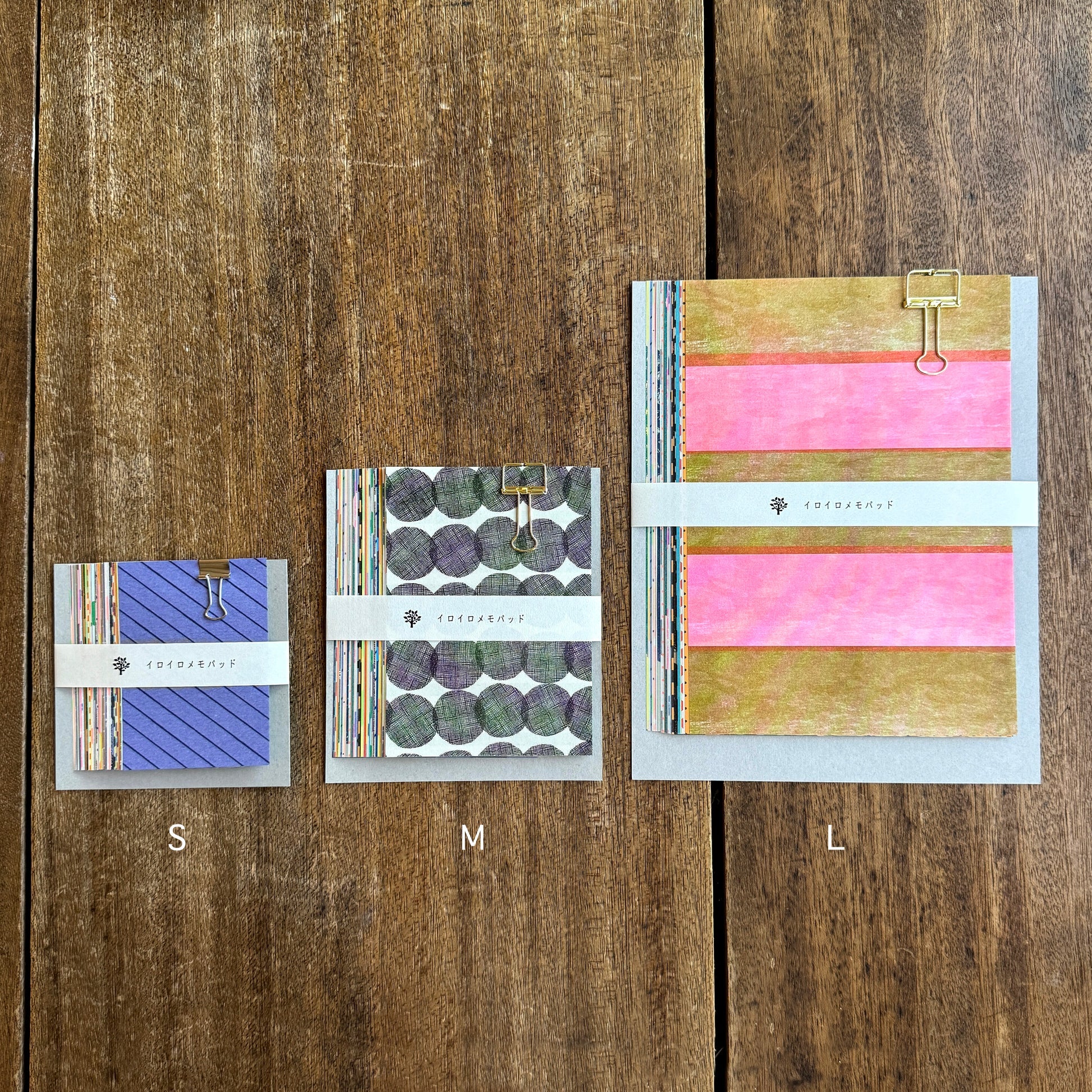 MIZUSHIMA Iroiro Memo Pad Dots & Stripes S