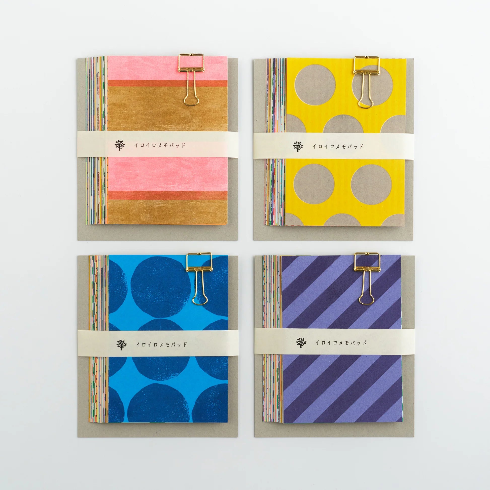 MIZUSHIMA Iroiro Memo Pad Dots & Stripes M