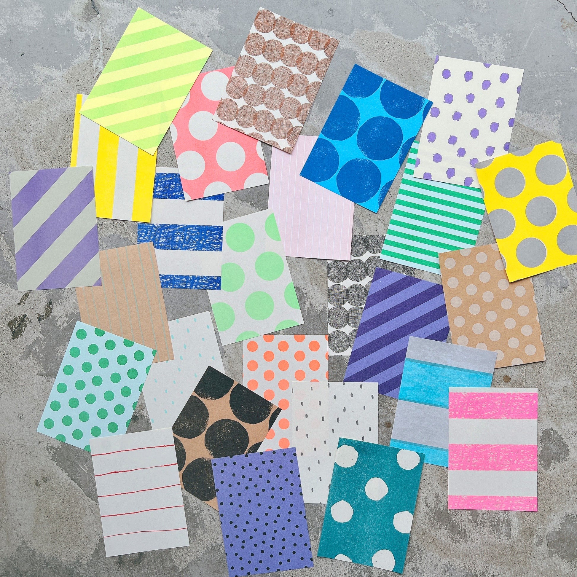 MIZUSHIMA Iroiro Memo Pad Dots & Stripes M