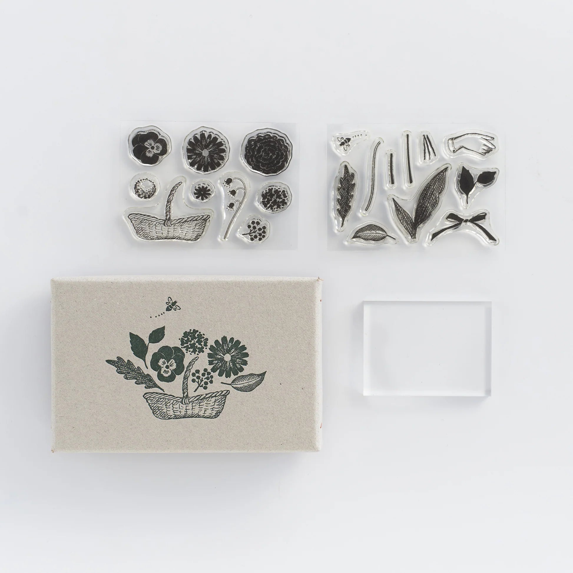 MIZUSHIMA x Atelier encle d'encle Jizai Clear Stamp Box Motif Flower
