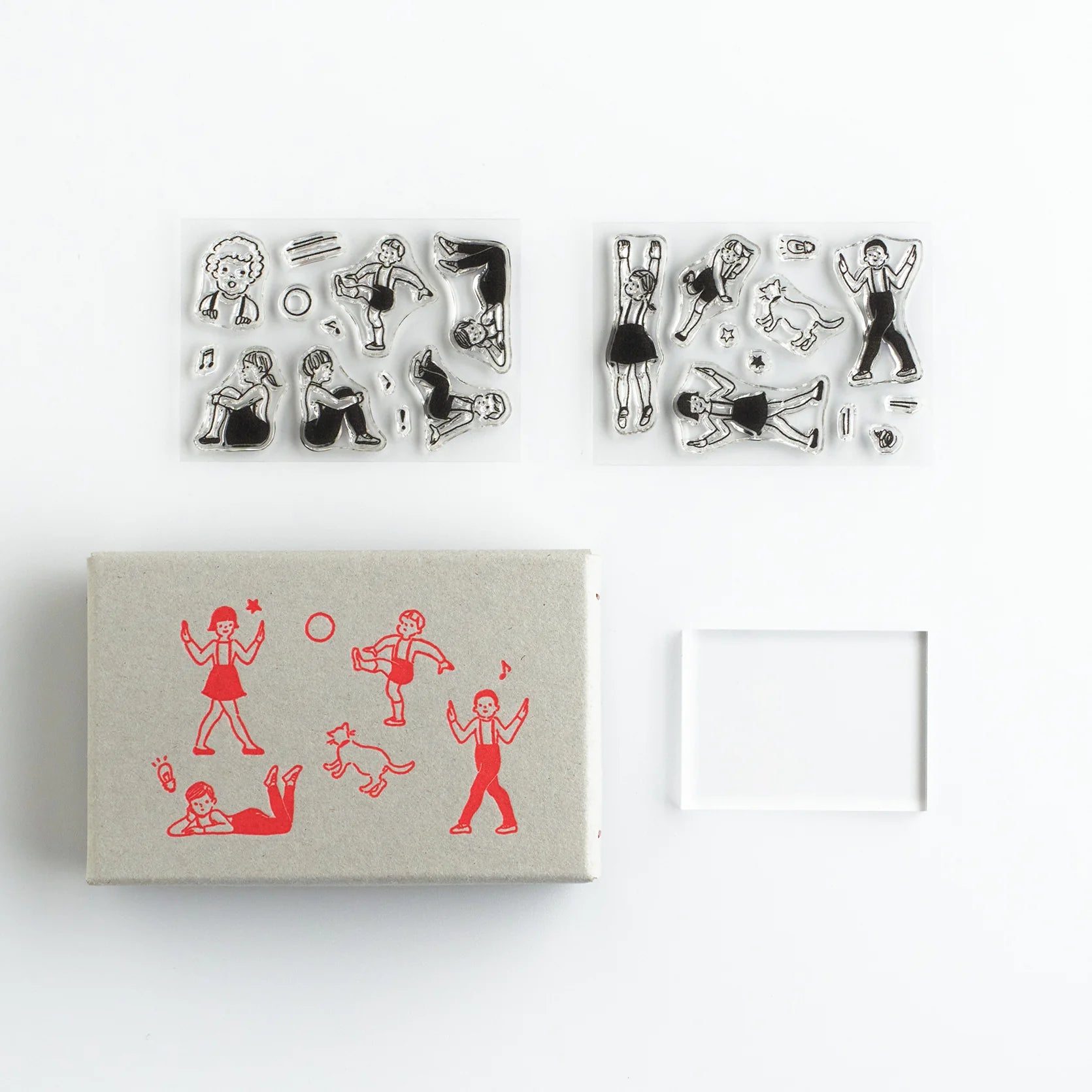 MIZUSHIMA x Masuko Eri Jizai Clear Stamp Box Motif Children
