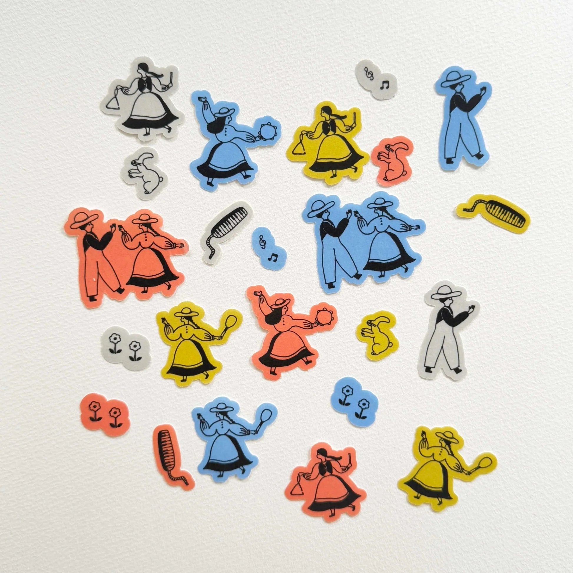 MIZUSHIMA x necktie Flake Stickers Let's Dance!