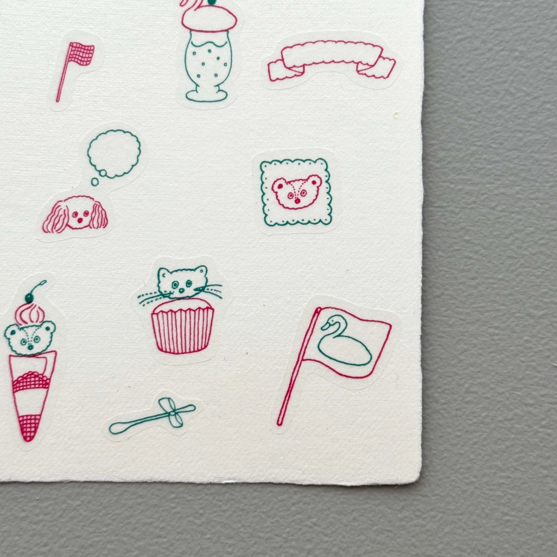 MIZUSHIMA x Tobimatsu Shoichiro Tracing Paper Sticker Topping Animals