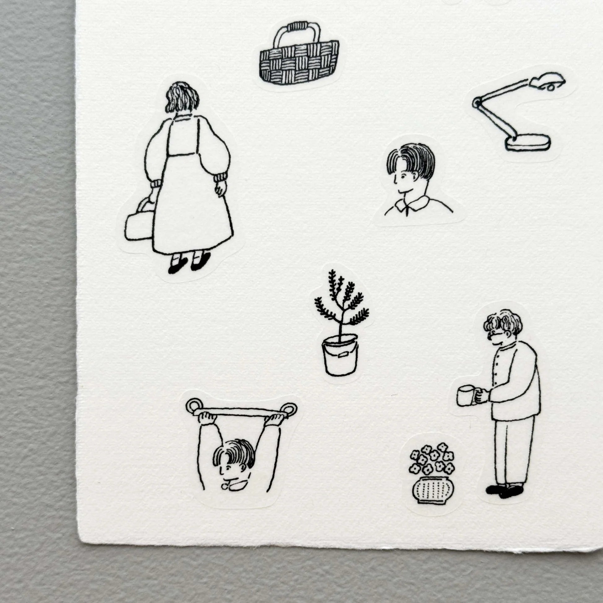 MIZUSHIMA x Tobimatsu Shoichiro Tracing Paper Sticker Motifs of Daily Life