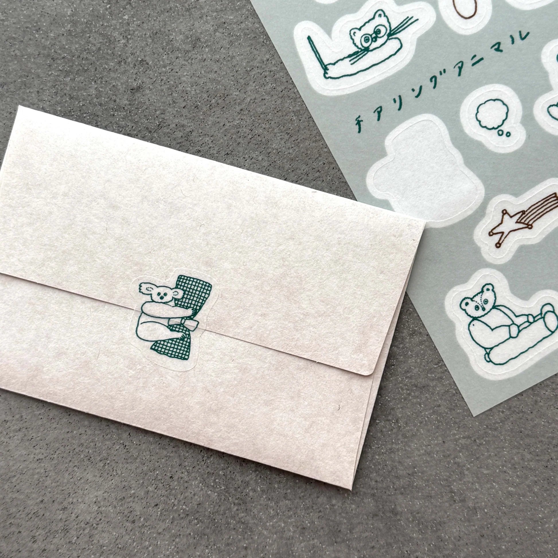 MIZUSHIMA x Tobimatsu Shoichiro Tracing Paper Sticker Cheering Animals