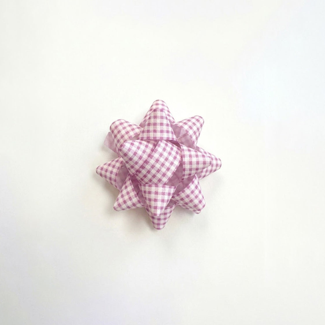 JIPPURI Gingham Bow 2" Purple