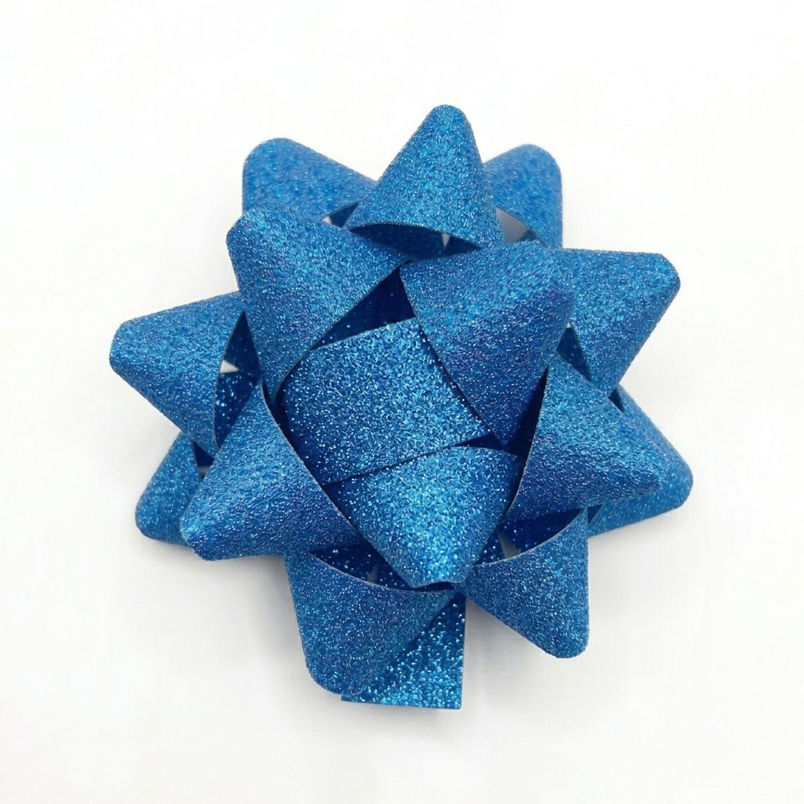 JIPPURI Matte Glitter Bow 3" Blue