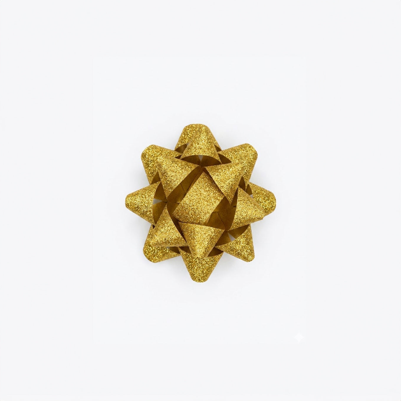 JIPPURI Matte Glitter Bow 2" Golden Yellow