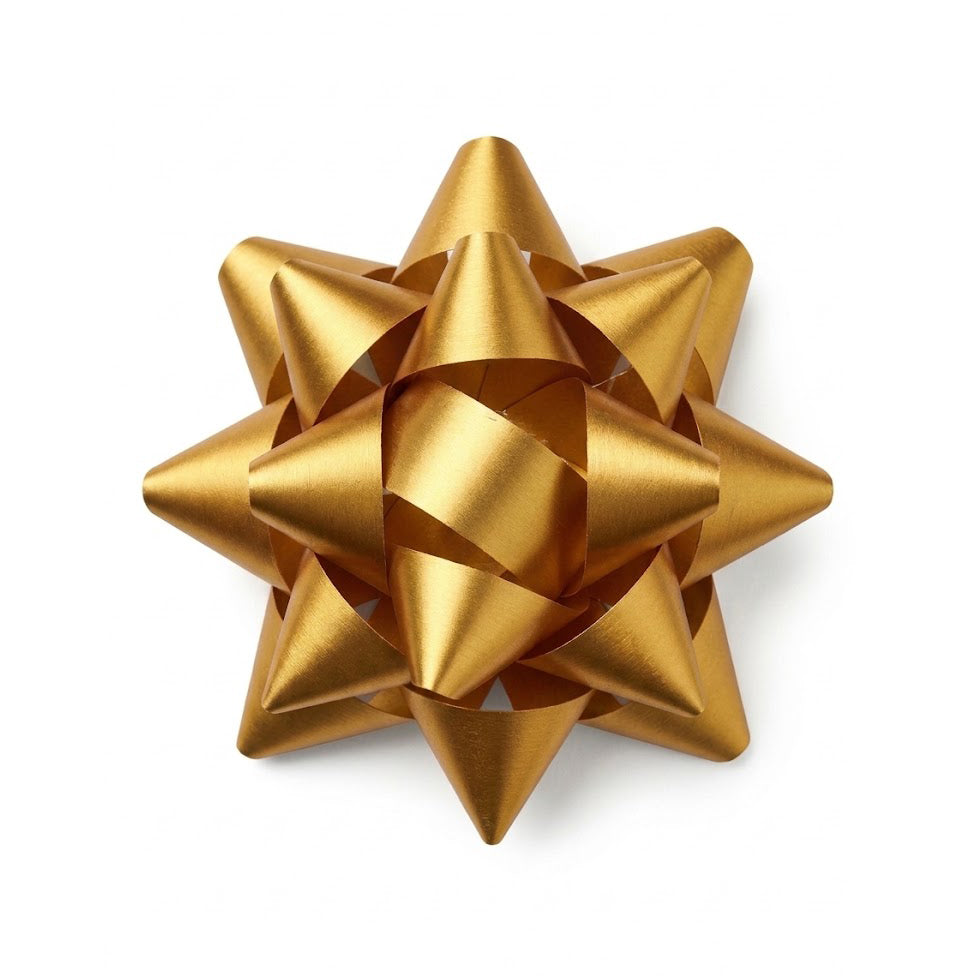JIPPURI Flower Bow 3" Gold