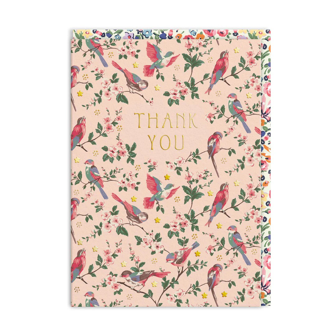 OHH DEER Card Thank You Cath Kidston Garden Birds