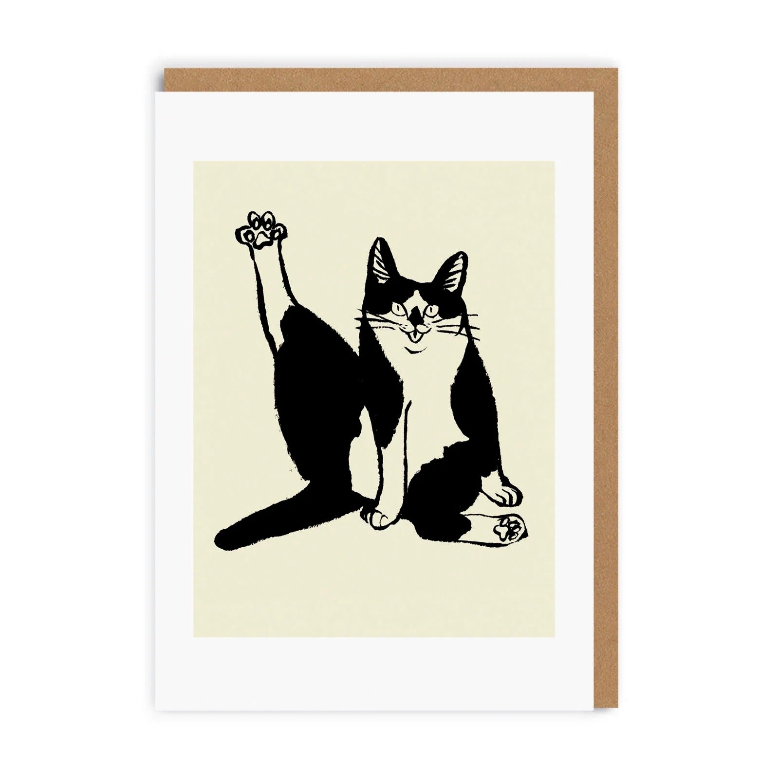 OHH DEER Greeting Card Cat Pose