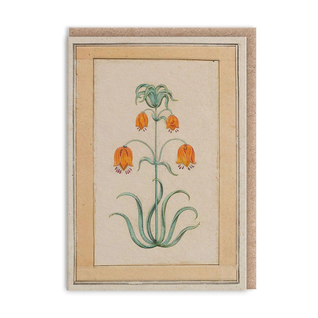 OHH DEER Greeting Card Orange Fritillaria Mini
