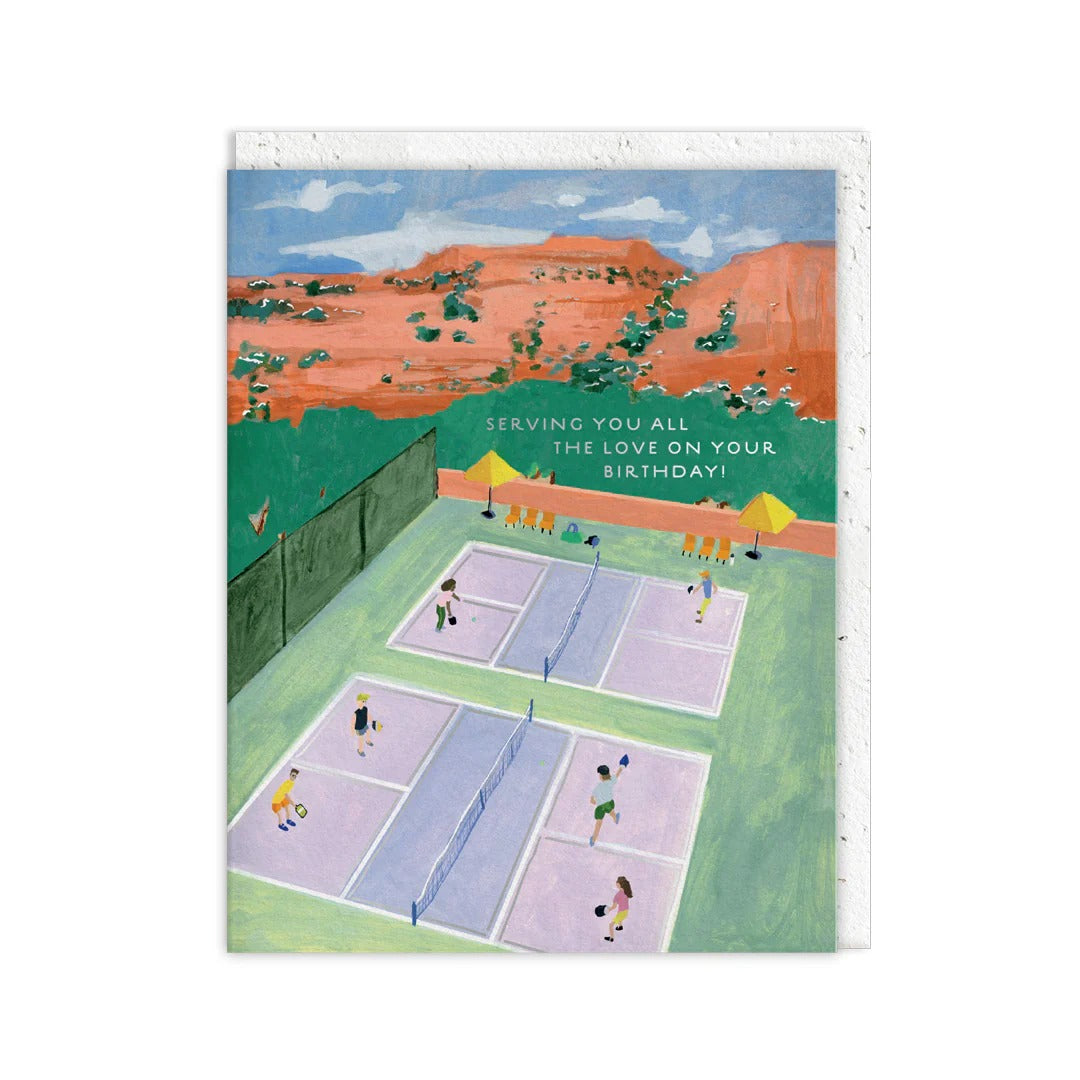 OHH DEER Greeting Card Pickleball