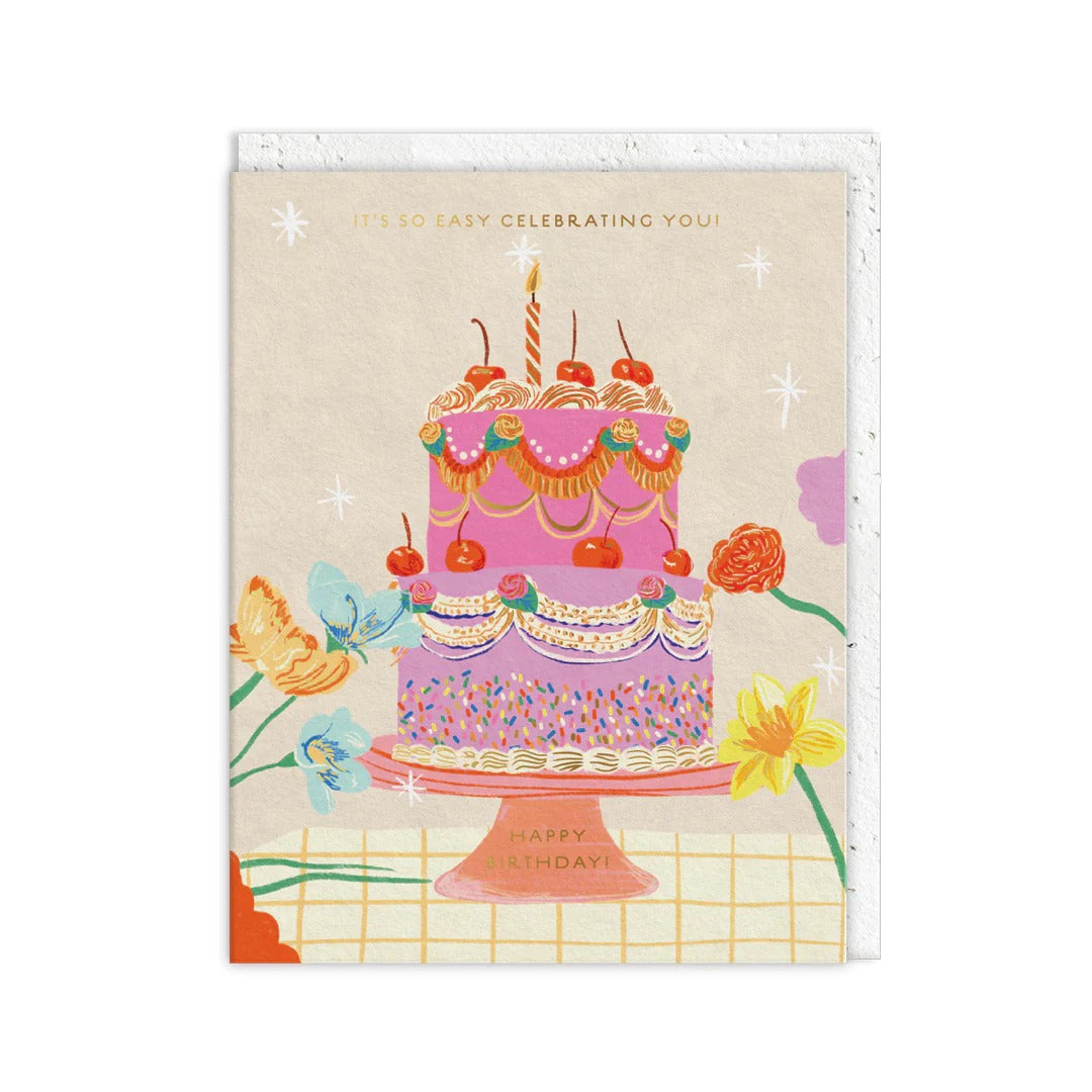 OHH DEER Greeting Card Cherry Cake