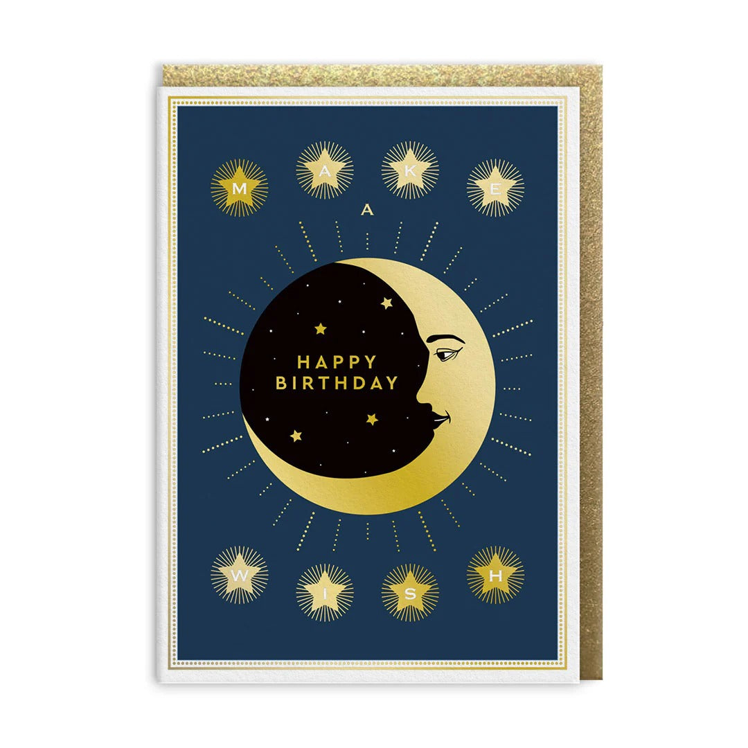 OHH DEER Greeting Card Birthday Moon