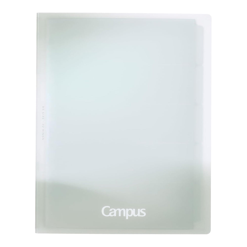 KOKUYO Campus Positive & Relax Quick Snap Binder Notebook B5 80-Sheets Evening Grey