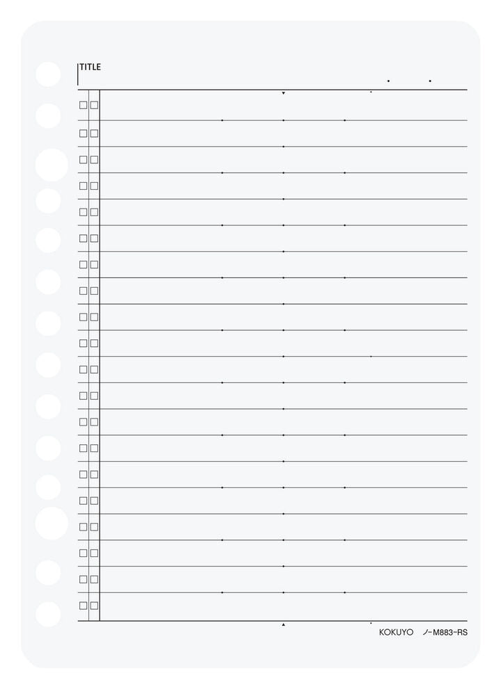 KOKUYO Campus Memorization Line Loose Leaf 30-Sheets A6