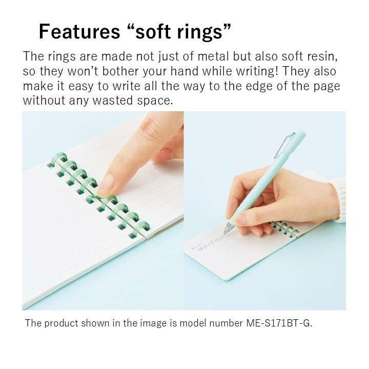 KOKUYO Campus Soft Ring Notebook A7 Dot Line 6mm 50-Sheets Black