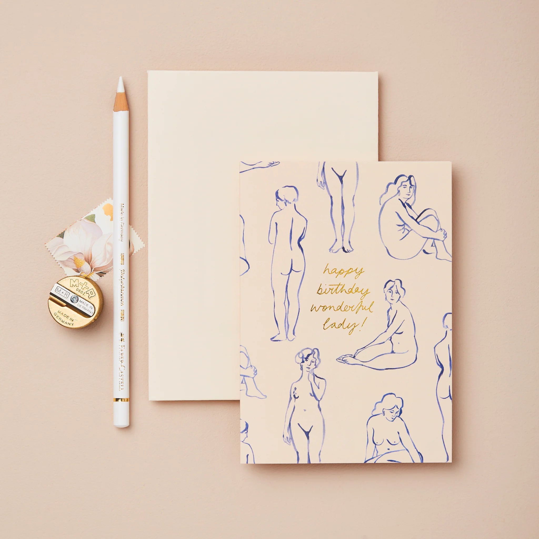 WANDERLUST PAPER CO Greeting Card Nudes Happy Birthday Wonderful Lady!