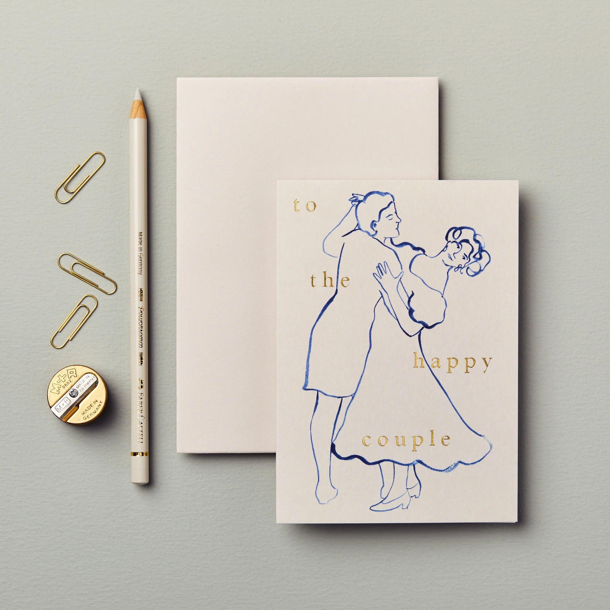WANDERLUST PAPER CO Greeting Card Figures To The Happy Couple