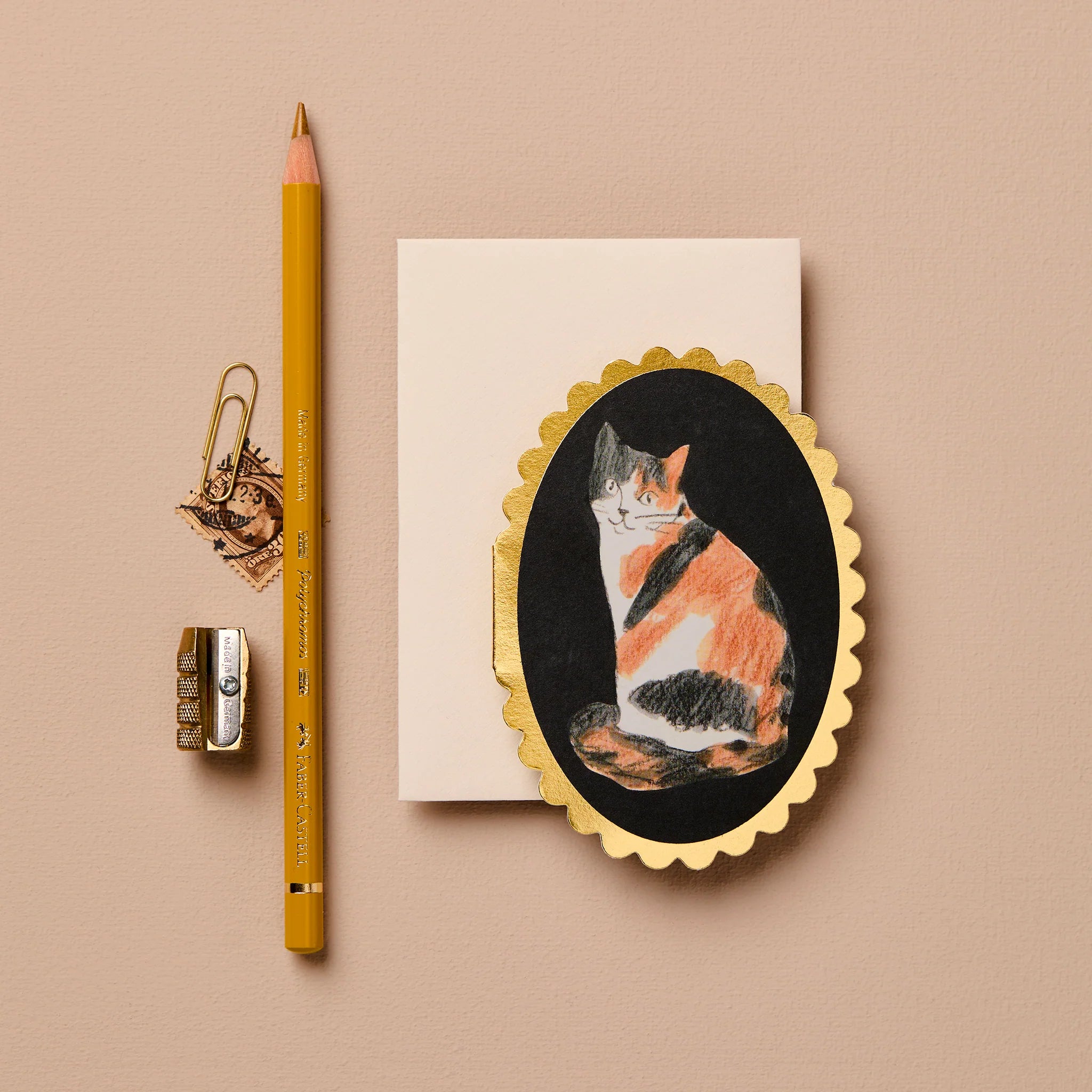 WANDERLUST PAPER CO Mini Card Calico Cat