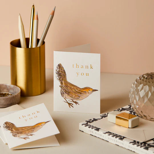WANDERLUST PAPER CO Mini Card Wren Thank You