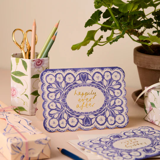 WANDERLUST PAPER CO Greeting Card Lace Happily Ever After