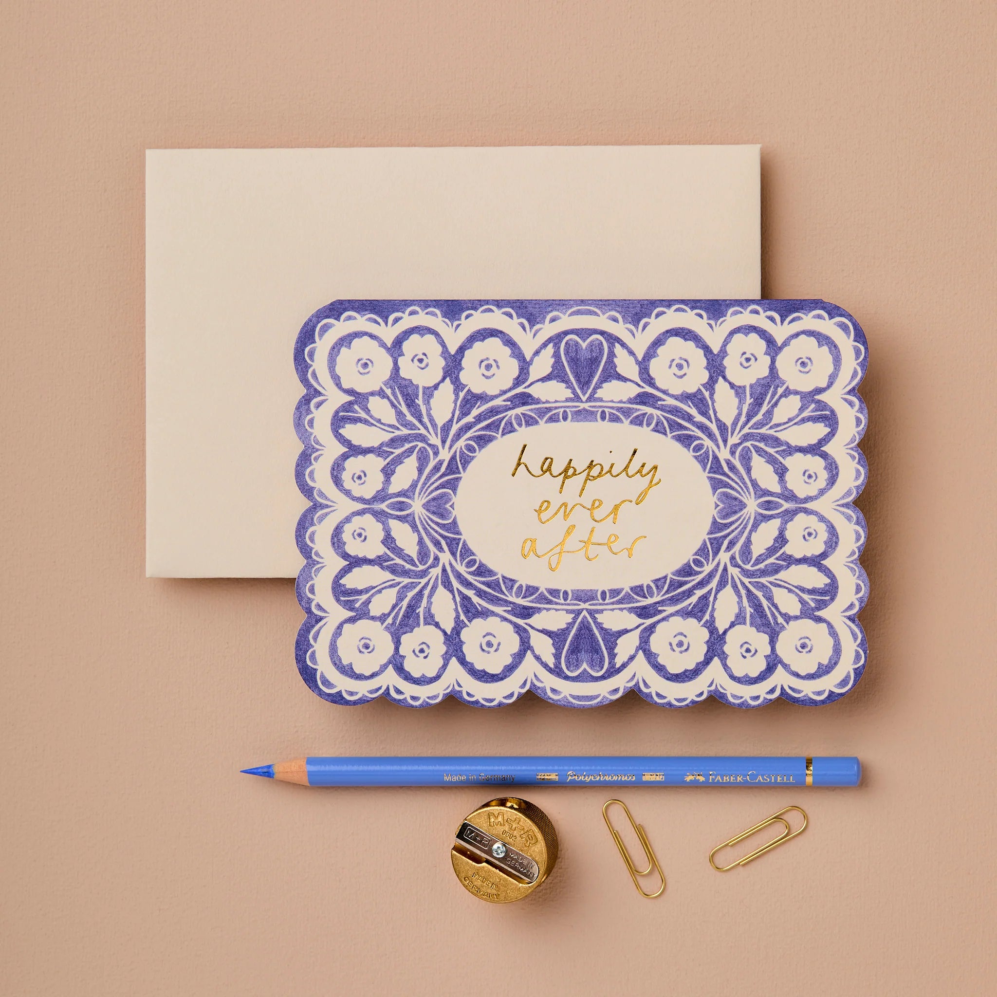 WANDERLUST PAPER CO Greeting Card Lace Happily Ever After