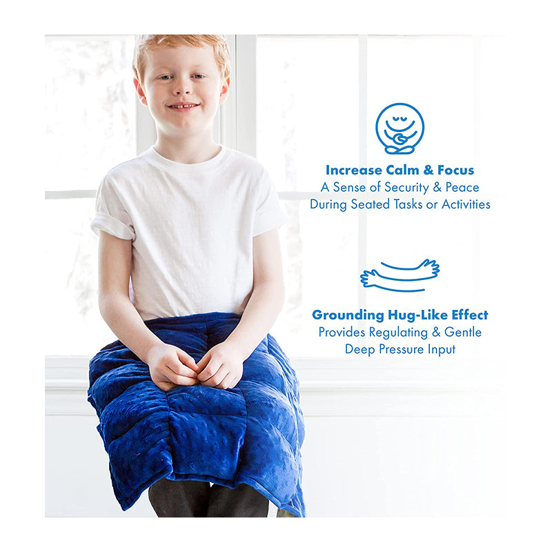 NOZIG Minky Dot Sensory Weighted Lap Pad 2kg Lime Green/Blue