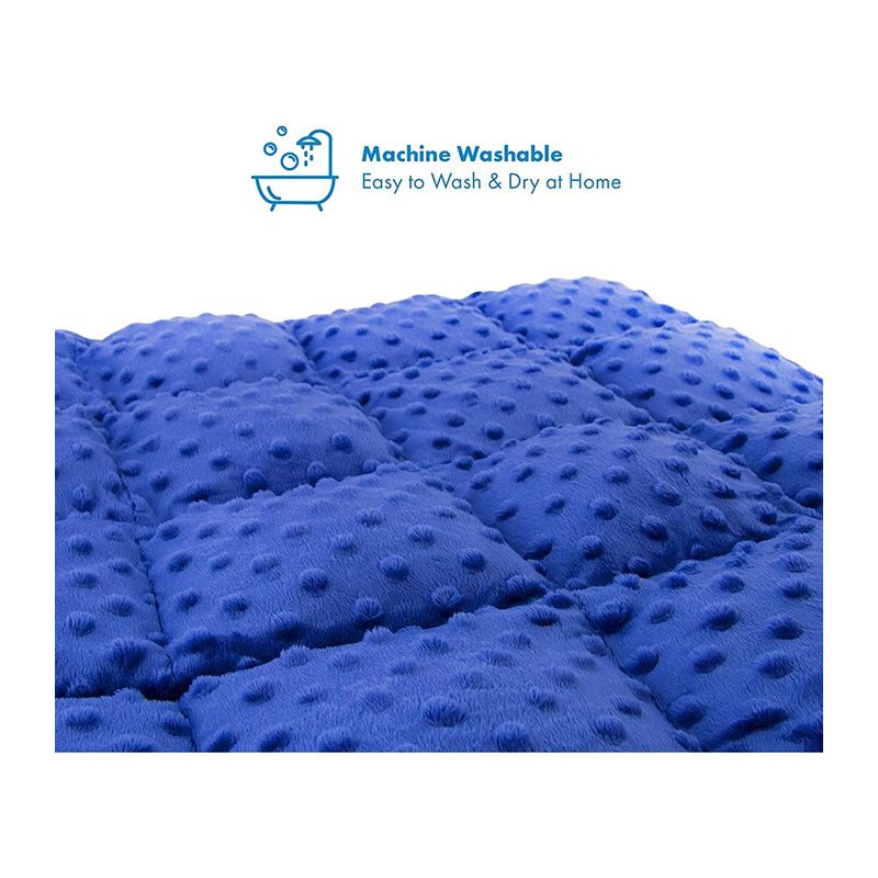 NOZIG Minky Dot Sensory Weighted Lap Pad 2kg Lime Green/Blue