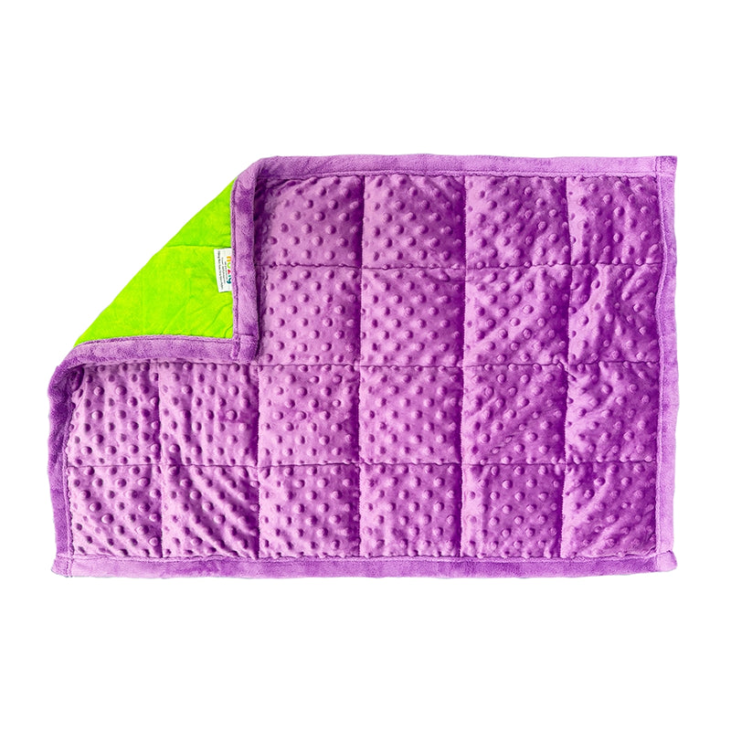 NOZIG Minky Dot Sensory Weighted Lap Pad 2kg Lime Green/Lilac