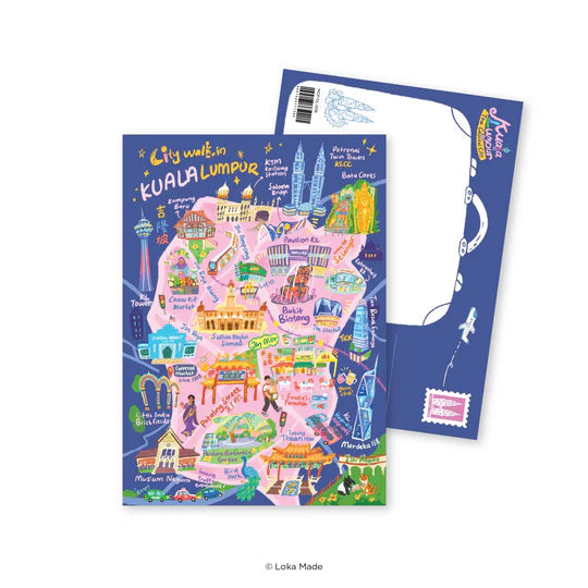 LOKAMADE Doodle Land Postcard City Walk in Kuala Lumpur