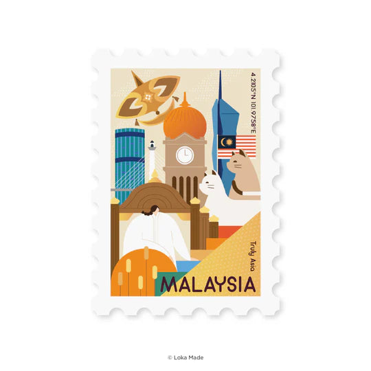LOKAMADE Collection Malaysia Shaped Postcard MDP70: Malaysia 1