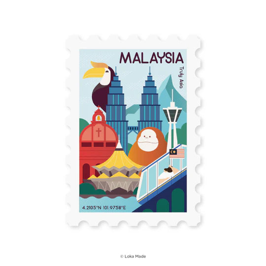 LOKAMADE Collection Malaysia Shaped Postcard MDP71: Malaysia 2