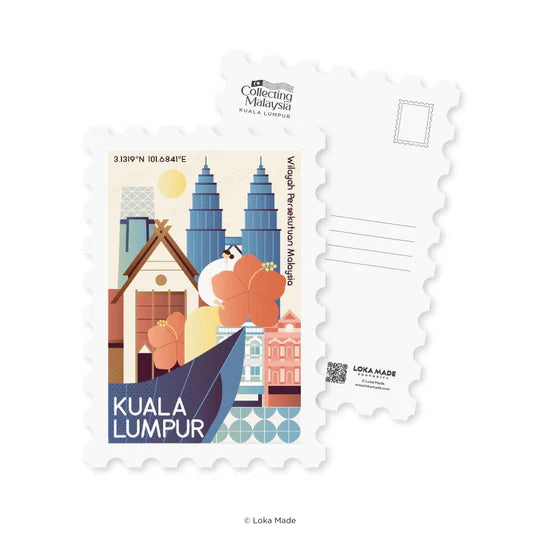 LOKAMADE Collection Malaysia Shaped Postcard MDP84: Kuala Lumpur 2