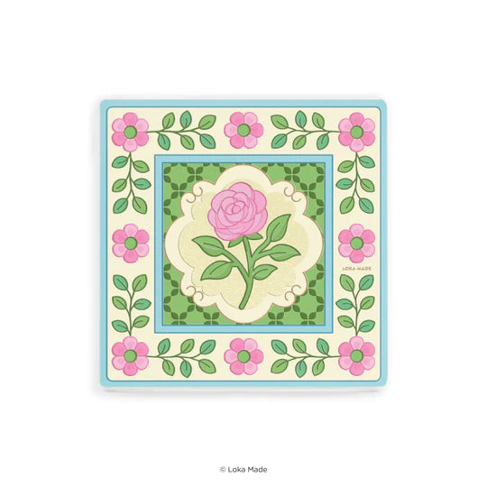 LOKAMADE Tales of Tiles Mosaic Coaster Blush Garden