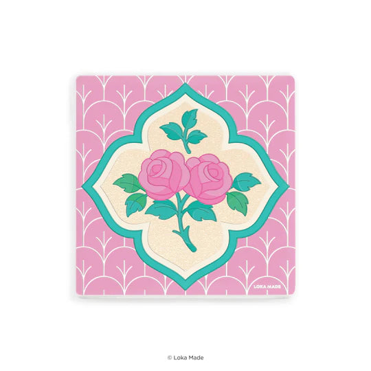 LOKAMADE Tales of Tiles Mosaic Coaster Twilight Rose