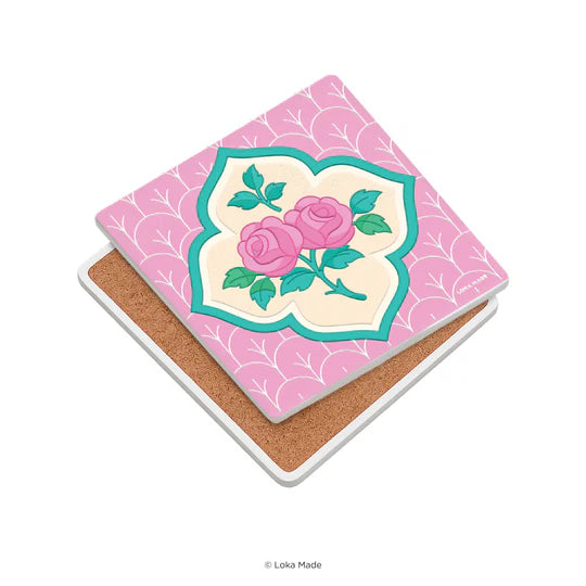 LOKAMADE Tales of Tiles Mosaic Coaster Twilight Rose