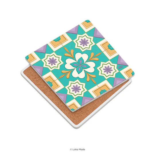 LOKAMADE Tales of Tiles Mosaic Coaster Floral Kaleidoscope