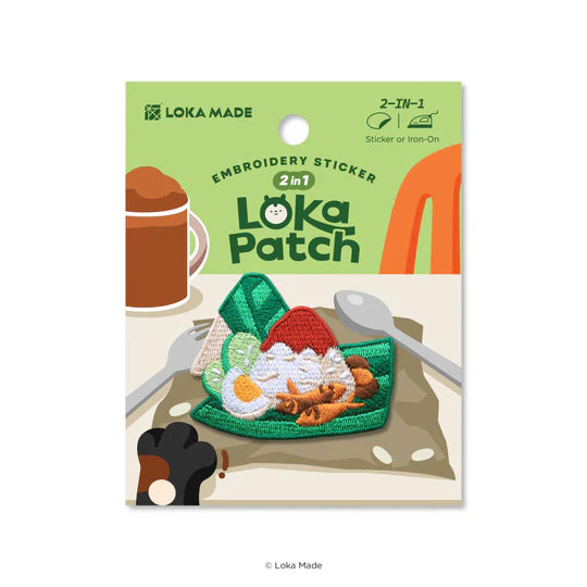 LOKAMADE Loka Patch Embroidery Sticker Nasi Lemak
