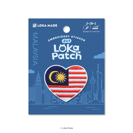 LOKAMADE Loka Patch Embroidery Sticker Malaysia Flag