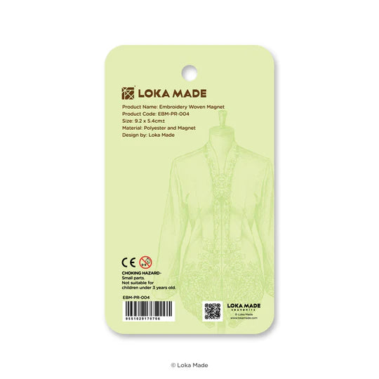 LOKAMADE Kebaya Nyonya Embroidery Magnet Sri Anggun