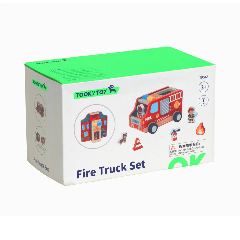 TOOKY TOY Fire Truck Set